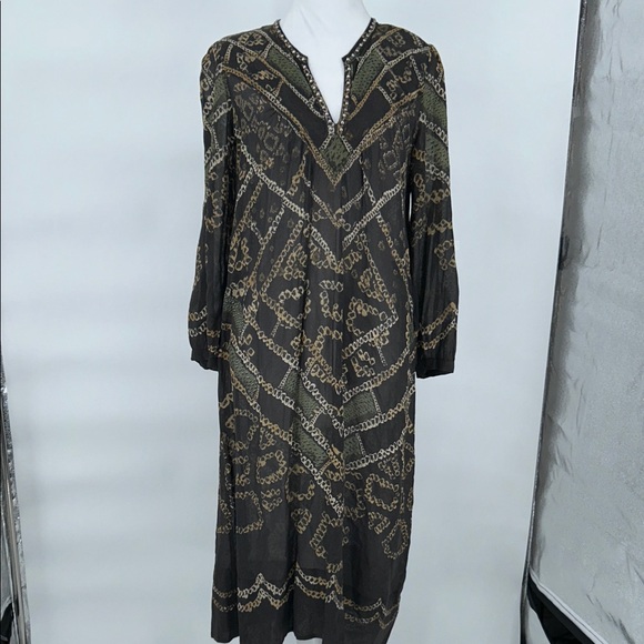 Isabel Marant Etoile Tunic / Dress with Beaded collar SZ 40 - Picture 3 of 12